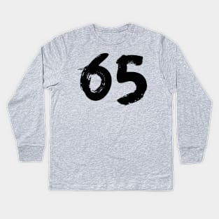 Number 65 Kids Long Sleeve T-Shirt